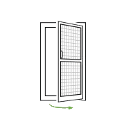 Insekenschutztür im Drehrahmen