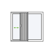 Insekenschutztür als Plissee zur Seitenverschiebung